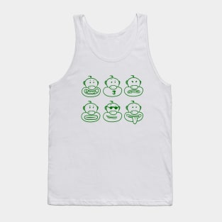 Crazy Emoticons Tank Top